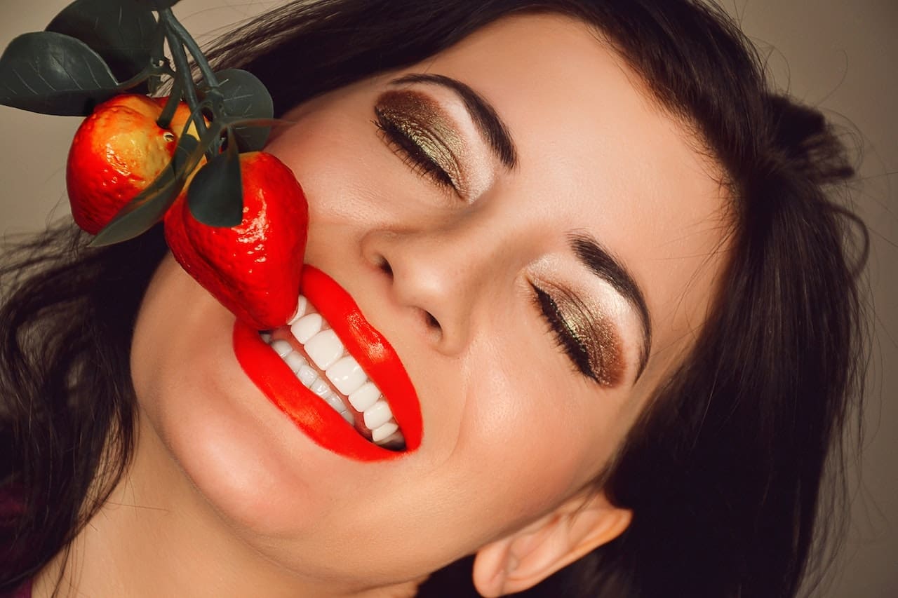 woman with white teeth