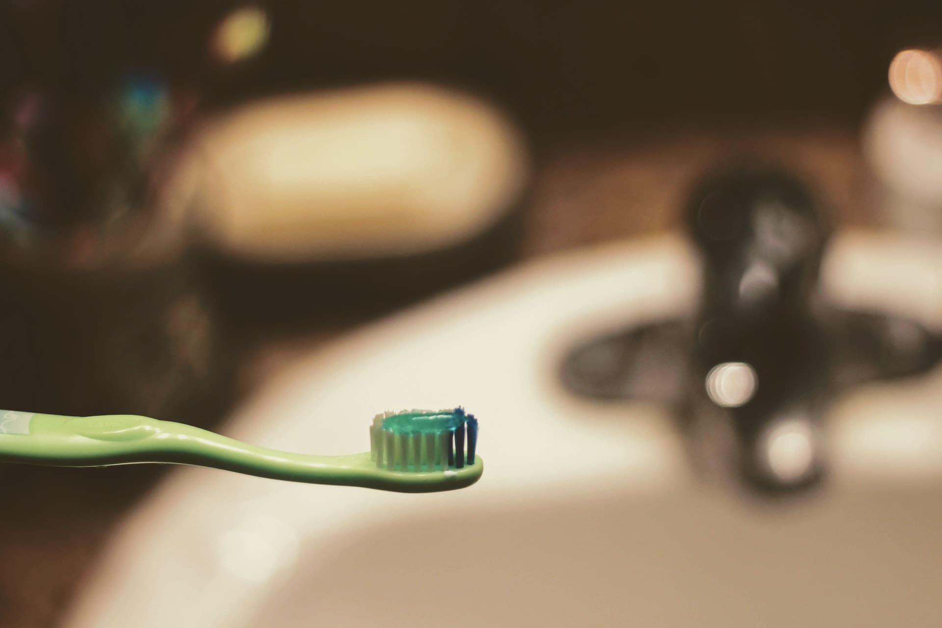 toothbrush with toothpaste
