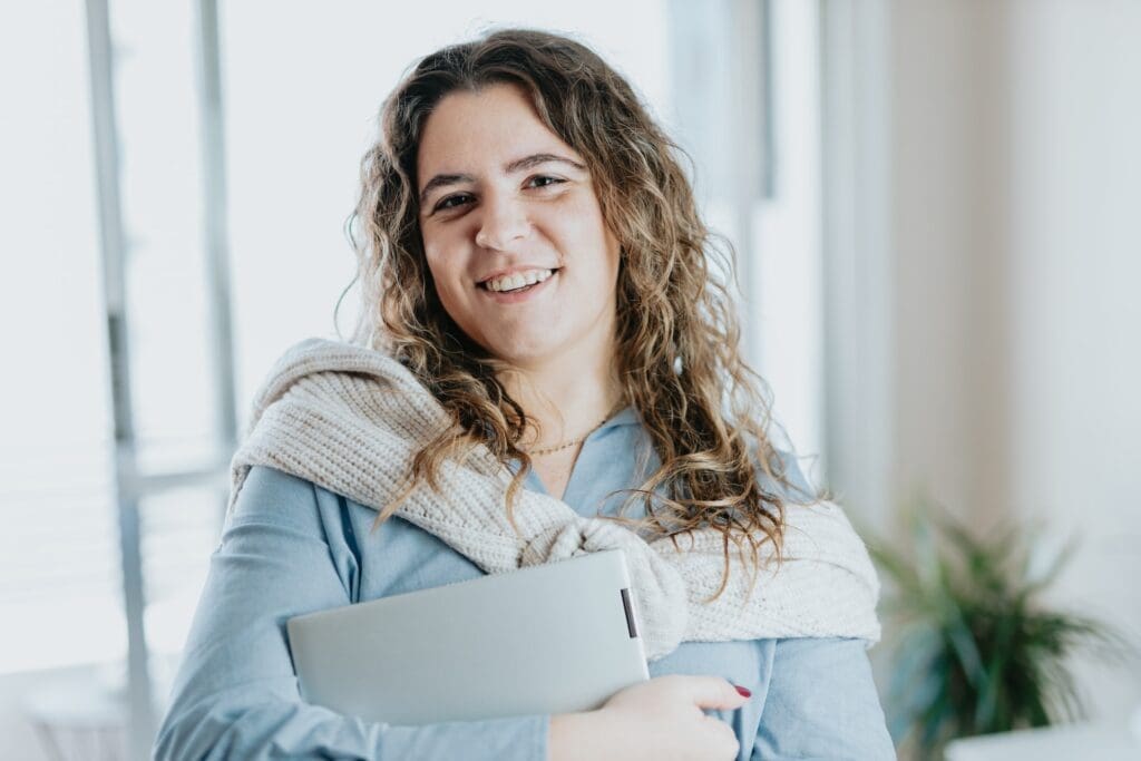 woman smiling