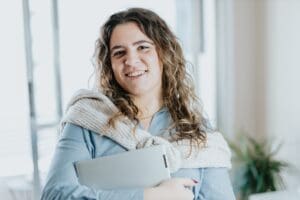 woman smiling